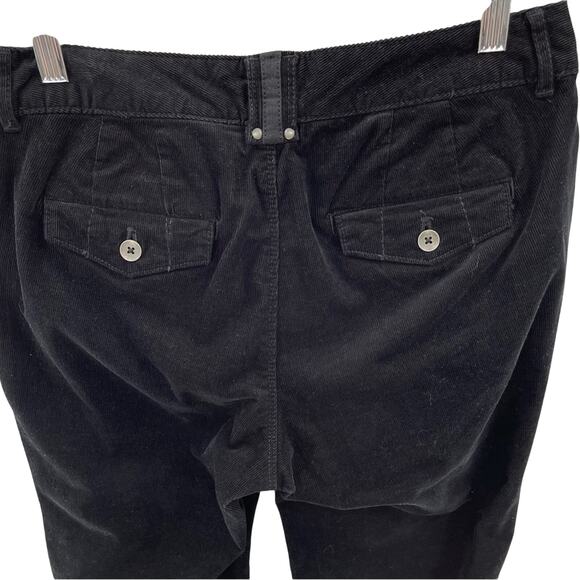 Eddie Bauer Black Corduroy Cotton Stretch Curvy Straight Leg Work Trouser Size 4 - Picture 3 of 8